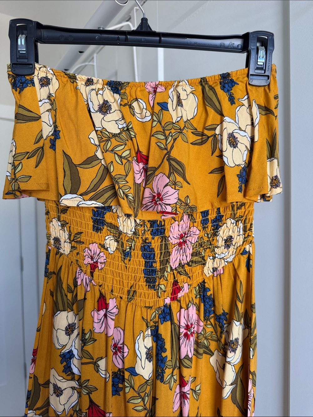 Heart Hips Mustard Floral Jumpsuit Romper